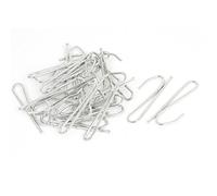 sourcing map 60mm Long Court Crochet Chanches Simple Broche Rideau Drapé Crochet pour Fenêtre Rideau Porte Rideau et Douche Rideau 20 Pcs