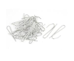 sourcing map 60mm Long Court Crochet Chanches Simple Broche Rideau Drapé Crochet pour Fenêtre Rideau Porte Rideau et Douche Rideau 20 Pcs