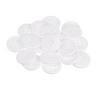 sourcing map 60Pcs 40L Bouton Résine Blanc 25mm Boutons Mercerie Ronds Plats à 4 Trous Bouton à Coudre Artisanat Boutons pour Couture Vêtements et DIY Boutons d'Artisanat