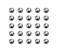 sourcing map 60pcs Précision Billes 3/16" Diamètre G10 Chrome Acier Bille pour Roulements, Argent