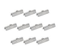 sourcing map 60pcs Ruban Fin Ondulation Pinces, 20mm Bande Texture Inoxydable Acier P Pouce Cordon Fin Fermoirs pour DIY Bracelet Fabrication, Argent Ton