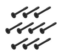 sourcing map 60Pcs Vis pour Ventilateur Boîtier d'Ordinateur, 1,18"L, Réduisant Vibrations, Vis Fixation pour Radiateur de Boîtier pour Composants refroidissements, Tête de Clou Plate, Noires