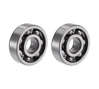 sourcing map 6201 Profonde Gorge Billes Roulements 12mm Alésage 32mm Diamètre Externe 10mm Épais CN Ouvert Type Chromé Acier 2pcs