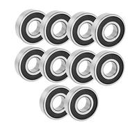 sourcing map 6204-2RS Roulement 20mmx47mmx14mm à billes radial à gorge profonde en caoutchouc 10PCS