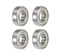sourcing map 6205ZZ Roulements à Billes à Gorge Profonde Z2 25mm x 52mm x 15mm Double Blindé Acier Carbone 4Pcs