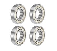 sourcing map 6207ZZ Roulement à Billes à Gorge Profonde Z2 35mm x 72mm x 17mm Double Blindage Acier Carbone 4Pcs