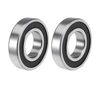 sourcing map 6208-2RS Roulement à Billes à Gorge Profonde Z2 40mm x 80mm x 18mm Double Blindage Acier Carbone 2Pcs