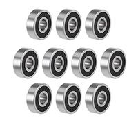 sourcing map 628-2RS Roulement à Billes à Gorge Profonde Z2 8mm x 24mm x 8mm Double Blindage Acier Carbone 10Pcs