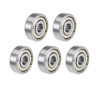 sourcing map 635ZZ Roulement à Billes à Gorge Profonde Z2 5mm x 19mm x 6mm Double Blindage Acier Carbone 5Pcs