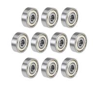 sourcing map 636ZZ Roulement à Billes à Gorge Profonde Z2 6mm x 22mm x 7mm Double Blindage Acier Carbone 10Pcs