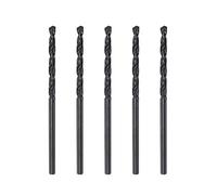 sourcing map 6542 Haute Vitesse Acier Droit Tige Foret Hélicoïdal, Entièrement Rectifié Noir Oxyde Forets 2.2mm Foret Diamètre 52mm Total Longueur 5 Pcs