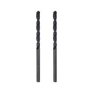 sourcing map 6542 Haute Vitesse Acier Droit Tige Foret Hélicoïdal, Entièrement Rectifié Noir Oxyde Forets 2.8mm Foret Diamètre 59mm Total Longueur 2 Pcs