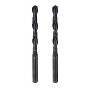 sourcing map 6542 Haute Vitesse Acier Droit Tige Foret Hélicoïdal, Entièrement Rectifié Noir Oxyde Foret Forets 8,6mm Foret Diamètre 125mm Total Longueur 2 Pcs
