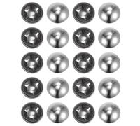 sourcing map 65Mn Lot de 20 capuchons d'écrous poussoirs en acier de 1,9 cm pour chariots à main, chariots à gazon et bacs à roulettes (M10 x 19,5)