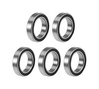 sourcing map 6701-2RS Rainure Profonde Roulement Billes Z2 12mmx18mmx4mm Double Scellé Chrome Acier 5Pcs