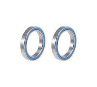 sourcing map 6704-2RS Gorge Profonde Bille Roulements 20mm x 27mm x 4mm Double Scellé Chrome Acier Bleu Couverture P6(ABEC3) 2Pcs