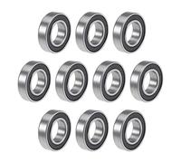 sourcing map 6800-2RS Gorge Profonde Bille Roulements 10mm x 19mm x 5mm Double Scellé Chrome Acier P6(ABEC3) 10Pcs