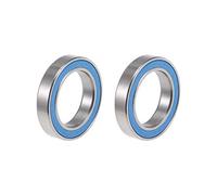 sourcing map 6803-2RS Gorge Profonde Bille Roulements 17mm x 26mm x 5mm Double Scellé Chrome Acier Bleu Couverture P6(ABEC3) 2Pcs