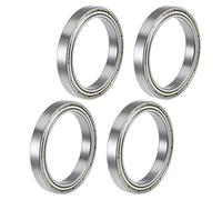 sourcing map 6808ZZ Roulement à Billes à Gorge Profonde Z2 40mm x 52mm x 7mm Double Blindage Acier Carbone 4Pcs