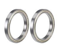 sourcing map 6811ZZ Rainure Profonde Roulement Billes 55mm ID 72mm OD 9mm Épaisseur Double Blindé Chrome Acier Z2 2Pcs
