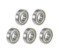 sourcing map 6900ZZ Roulement à Billes à Gorge Profonde Z2 10mm x 22mm x 6mm Double Blindage Acier Carbone 5Pcs