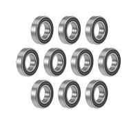 sourcing map 6902-2RS Roulements à billes à gorge profonde 15 mm x 28 mm x 7 mm Acier chromé double scellé Z2 ABEC1 10 pièces