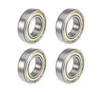 sourcing map 6902ZZ Roulement à Billes à Gorge Profonde Z2 15mm x 28mm x 7mm Double Blindage Acier Carbone 4Pcs
