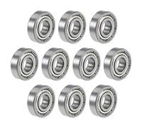 sourcing map 697ZZ Gorge Profonde Bille Roulements 7mm x 17mm x 5mm Double Blindé Chrome Acier P6(ABEC3) 10Pcs