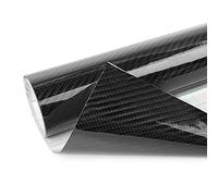 sourcing map 6D fibre carbone sans bulle Film étirable autocollant vinyle voiture 152x60cm negro