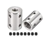 sourcing map 6mm à 10mm Alésage Coupleur Arbre Moteur Rigide Couplage Ensemble Vis L22XD16 Inox Acier Connecteur Accessoire 2pcs