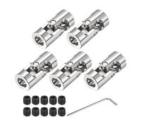 sourcing map 6mm à 6mm Diamètre Interne Accouplement Arbre Rotatif Joint Universel Coupleur L23 x D11 avec Vis et Clé pour RC Modèle Paquet 5