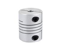 sourcing map 6mm à 8mm Accouplement d'arbre 30mm Longueur 25mm Diamètre Coupleur de moteur pas à pas Connecteur de joint en alliage d'aluminium pour imprimante 3D CNC Machine DIY Encodeur