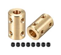 sourcing map 6mm à 8mm Alésage Coupleur Arbre Moteur Rigide Couplage Ensemble Vis L22XD16 Cuivre Connecteur Accessoire 2pcs
