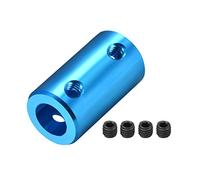sourcing map 6mm à 8mm Alésage Coupleur Arbre Moteur Rigide Couplage Ensemble Vis L25XD14 Aluminium Alliage Connecteur Accessoire Bleu