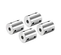 sourcing map 6mm à 8mm Alésage Coupleur Arbre Moteur Rigide Couplage Ensemble Vis L25XD20 Aluminium Alliage ACcouplement Connecteur Accessoire 4pcs