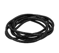 sourcing map 6mm Dia Tube Flex câble Spirale enveloppe gérer Noir 2M Cordon