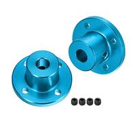 sourcing map 6mm Interne Diamètre H15xD15 Coupleur Axe Bride Rigide Accouplement Arbre Guidage Moteur Connecteur pour Bricolage Pièces Ciel Bleu 2Pcs