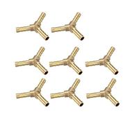 sourcing map 6mm Laiton Raccord tuyau barbelé Tee Y-Connecteur 3voies Adaptateur jonction 8Pcs