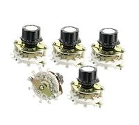 sourcing map 6mm Moulé Arbre 12Broche 1-Pole 11-Position Select Rotatif Interrupteur 5 Pcs