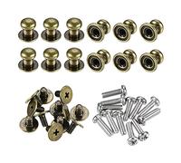 sourcing map 6mm Tête Diamètre Rond Boutons Tirer Poignée 12pcs Zinc Alliage pour Tiroir Poignées Boite Cadeau Cabinet Porte Boutons avec Vis Bronzé