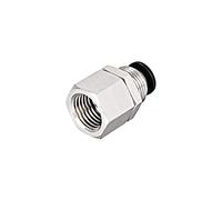 sourcing map 6mm Tube à 1/4 BSPT Serrure à Pousser Raccord, Cloison Union Air Raccords