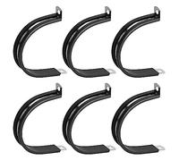 sourcing map 6pcs 50mm Collier de Serrage 304 Inox Acier Caoutchouc Amorti Isolé Attache Grillage Rigide Sangle Clip Fixation Tube Tuyau