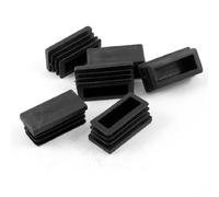 sourcing map 6pcs Bouchon Pied de Chasie Embout Capuchon Rectangle Jambe Patin Table Meuble Protection Tube Insert Plastique 20 mm x 40 mm