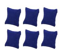 sourcing map 6pcs Bracelet Montre Oreiller, 3,54" x 3,15" Flanellette Bijoux Présentoir Oreillers pour Bangle Coussins Présentoir Rangement, Bleu