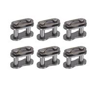 sourcing map 6Pcs Chaîne Maître Connecteur Lien Rouleau, 1/2" Pas Carbone Acier, Standard Connexion Diviser Liens pour 08B Chaîne