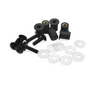 sourcing map 6pcs écrou 5mm Dia Filetage Noir Pare-Brise Bulle Moto vis carenage