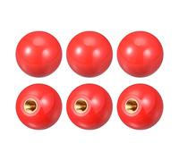 sourcing map 6pcs Fileté Boule Boutons, M8 Femelle Filetage Thermodurcissable Boule Bouton 1.18'' Diamètre Rouge Rond Opération Boule Poignées avec Cuivre Insert pour Machine Poignée Outil