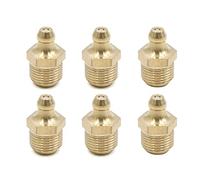sourcing map 6pcs Graisseur Droit M12x1 Laiton Filetage Raccord Graissage Embout pour Voiture Moto
