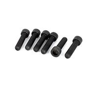 sourcing map 6pcs M10x40mm Vis à tête cylindrique à six pans creux hexagonale Boulons en acier allié 12.9 Noir