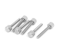 sourcing map 6pcs M4 x 30 mm Vis moletée à tête plate vis à oreilles pour Boîtier d'ordinateur en acier inoxydable